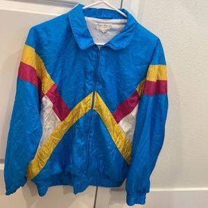 Vintage Blue Colorblock Jacket